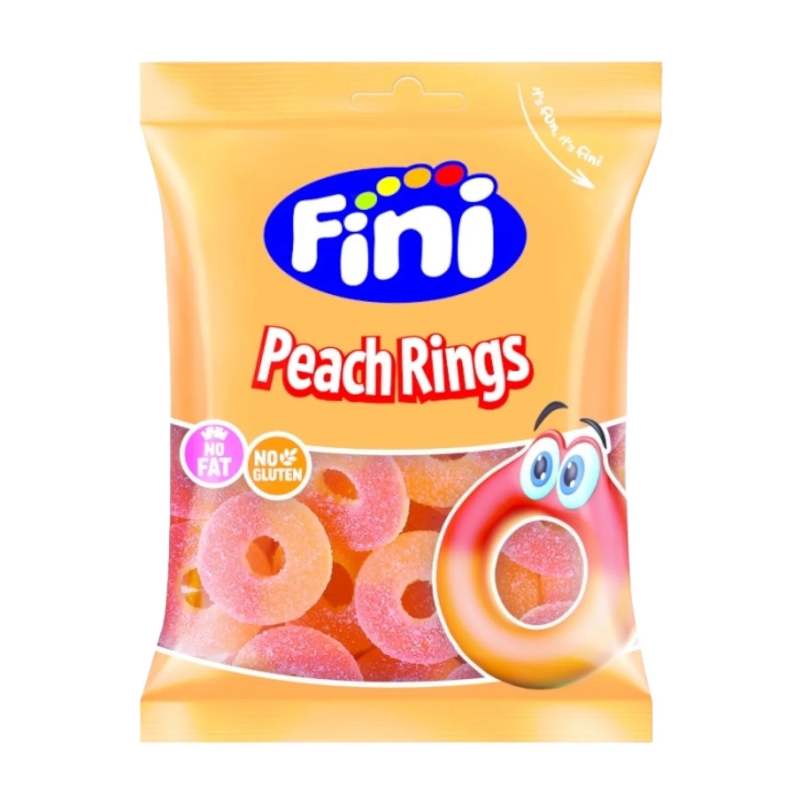 Fini Fizzy Peach Flavoured Jelly Rings 75g Fini Fizzy Peach Flavoured Jelly Rings 75g